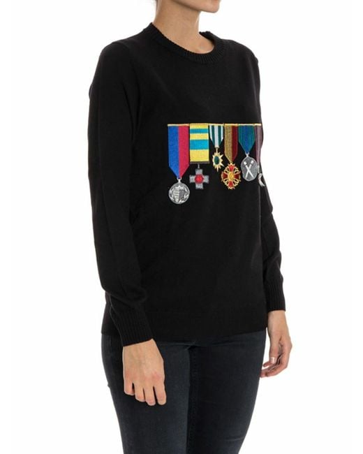 Stella Jean Black Wool Sweater