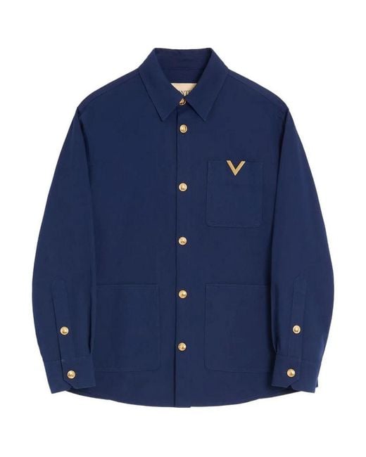 Valentino Blue Vgold Shirt for men
