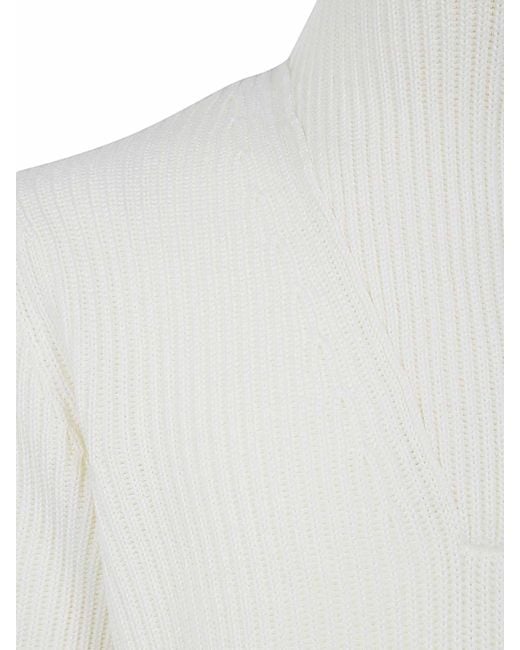FILIPPO DE LAURENTIIS White Long Sleeves Half Zip for men