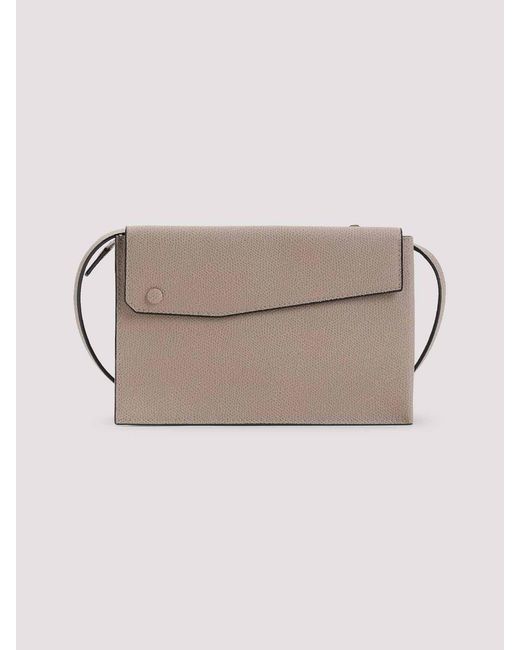 Valextra Gray Trio Crossbody Bag