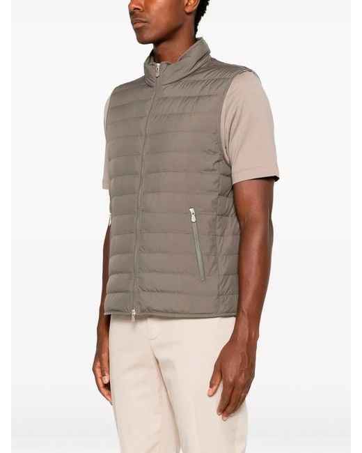 Brunello Cucinelli Brown Padded Vest for men