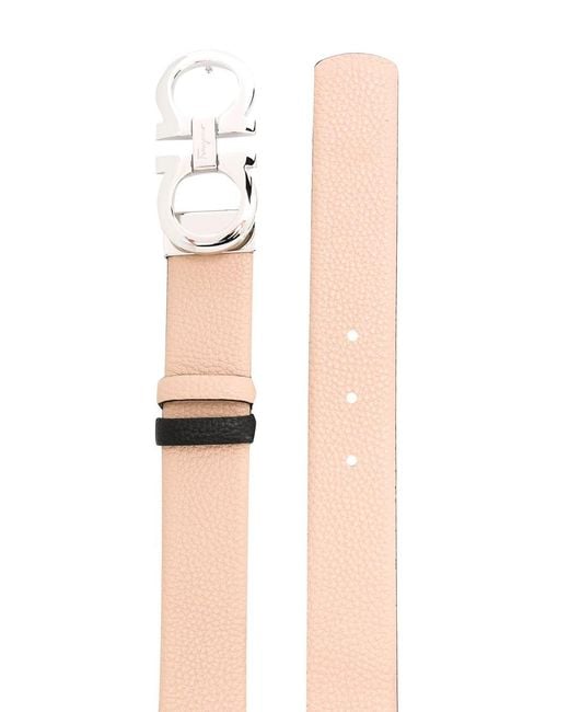 Ferragamo Pink New Bisque Leather Gancini