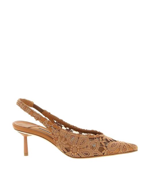 Le Silla Brown Chantilly Slingback