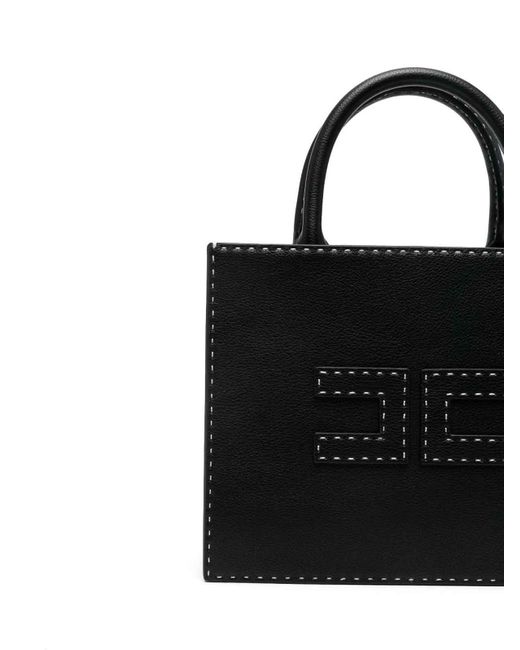 Elisabetta Franchi Tote Bag With Small Contrast Seams in