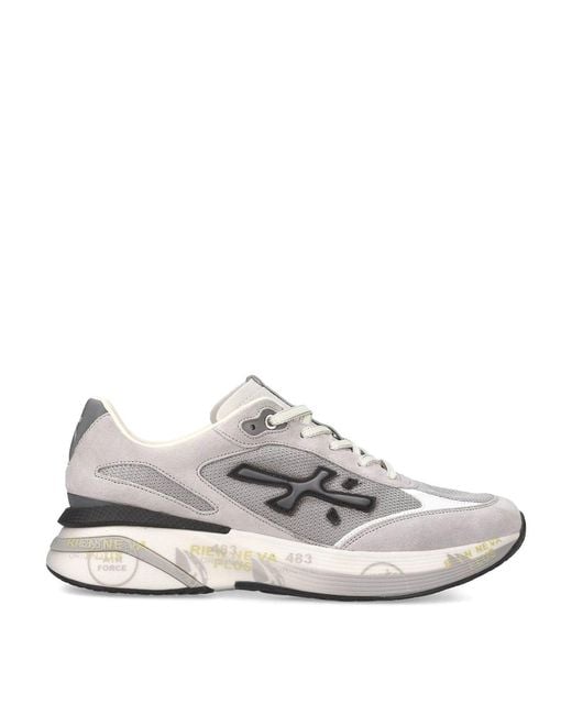 Premiata White Flat Shoes for men