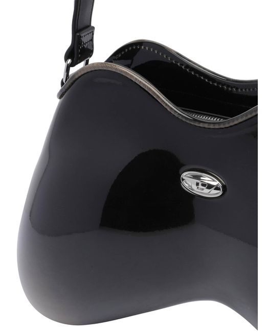 DIESEL Black Double-D Shoulder Bag