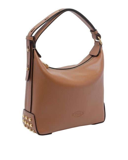 Tod's Brown Mini Bag Metal Dots