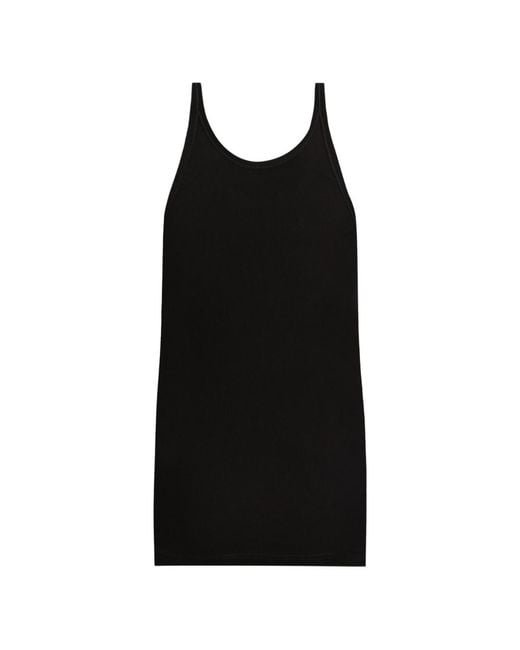 Dolce & Gabbana Black Cotton Tank Top With Print for men