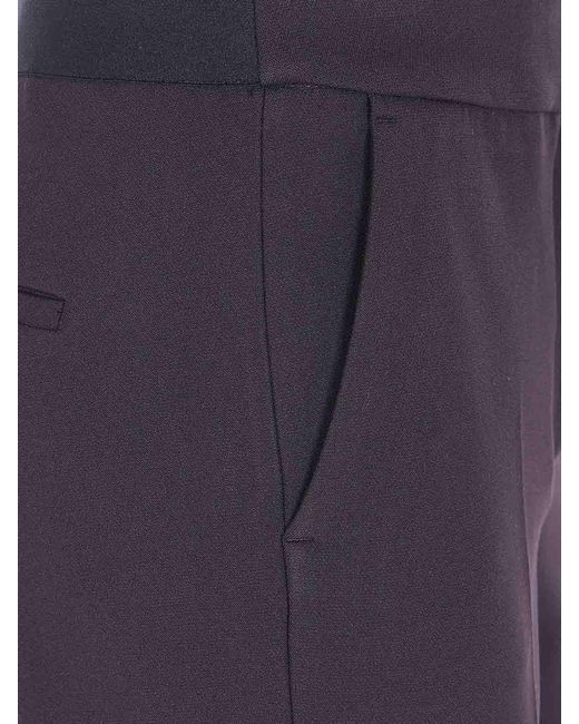 Peserico Blue Flared Crop Trousers