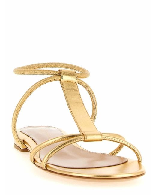 Gianvito Rossi Metallic Lilo Sandals