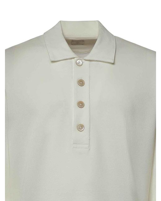 Eleventy White Cotton Polo Shirt for men