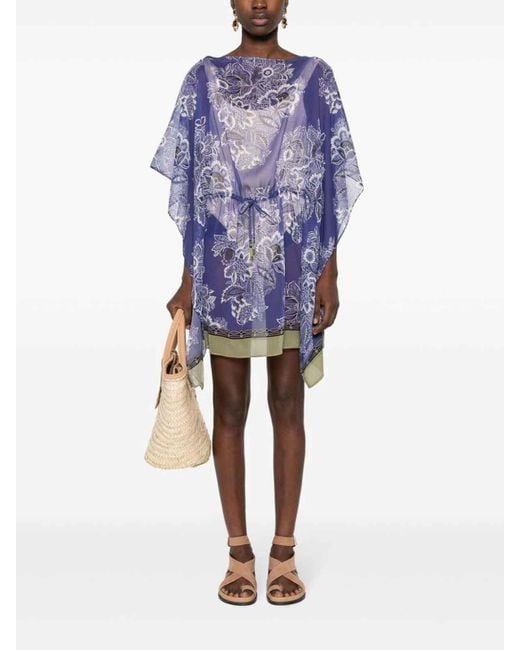 Etro Blue Short Caftan