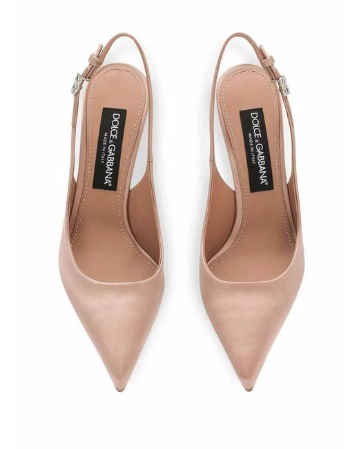 Dolce & Gabbana White Satin Slingback