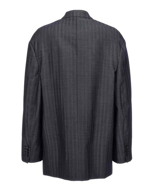 Etro Blue Single-Breasted Blazer
