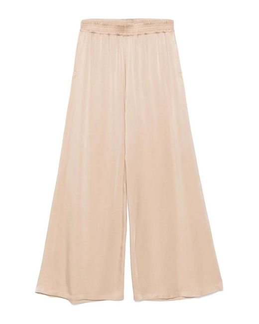 Fabiana Filippi Natural Amelia Envers Satin Trousers