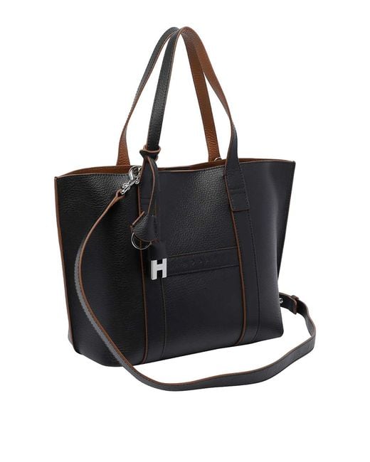 Hogan Black Small Address Shopping Bag