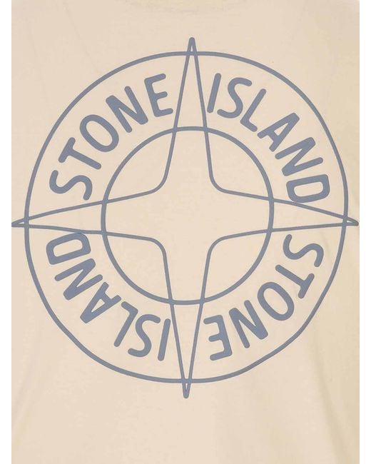 Stone Island White Tshirt for men
