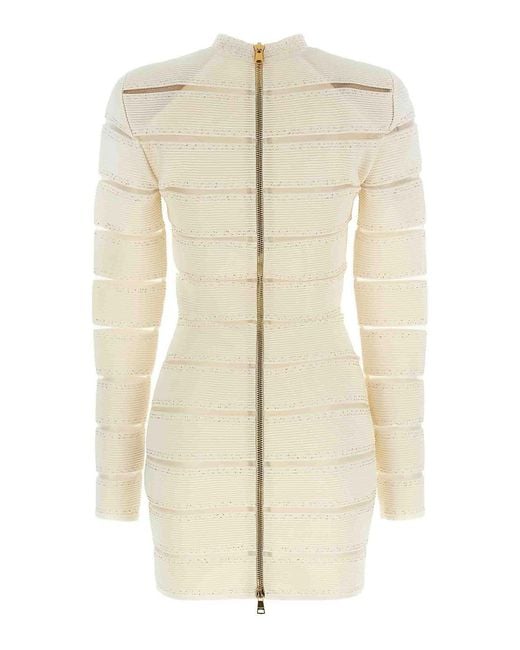 Balmain Natural Bodycon Dress
