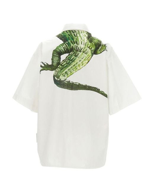 MSGM White Crocodile Shirt for men