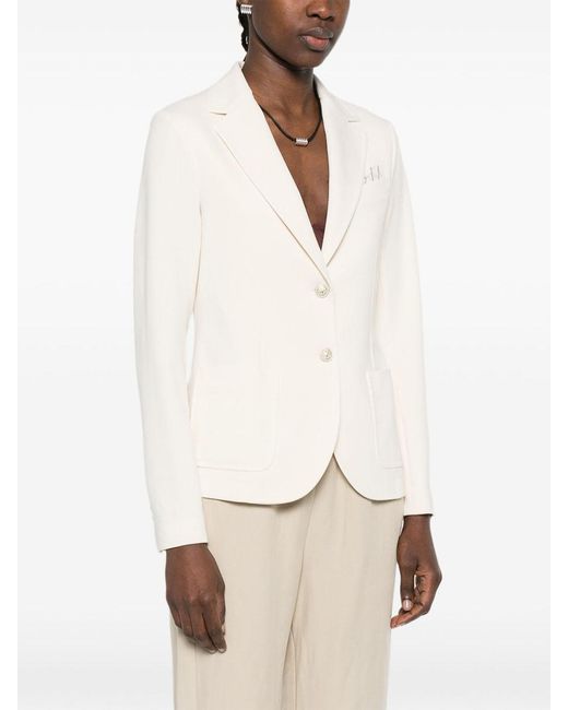 Circolo 1901 White Blazer With Pockets