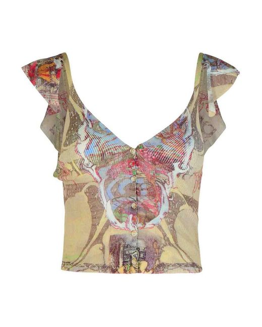 DIESEL Multicolor Fiore Cotton Blend Top