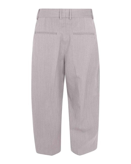 Studio Nicholson Gray Full Length Curved Leg Pant for men