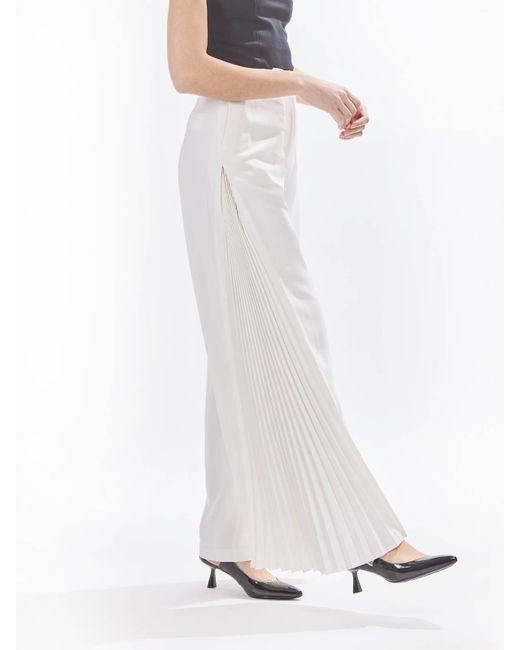 Karl Lagerfeld White Karl Studio Pleated Pants