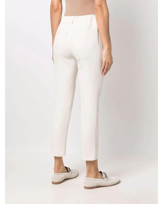 Brunello Cucinelli White Pull On Trousers