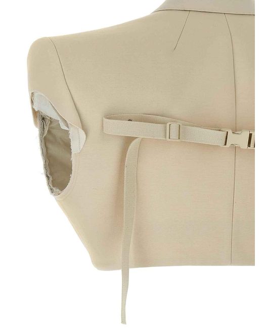 Rick Owens Natural Micro Tatlin Vest