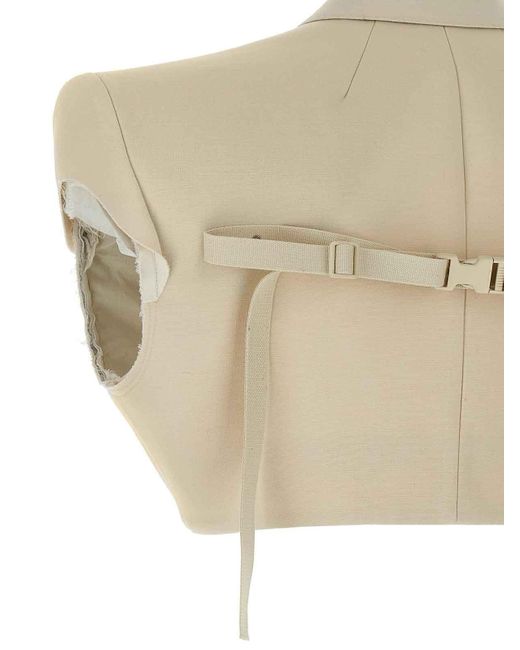 Rick Owens Natural Micro Tatlin Vest