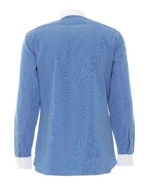 Tom Ford Blue Track Contrast Shirt for men