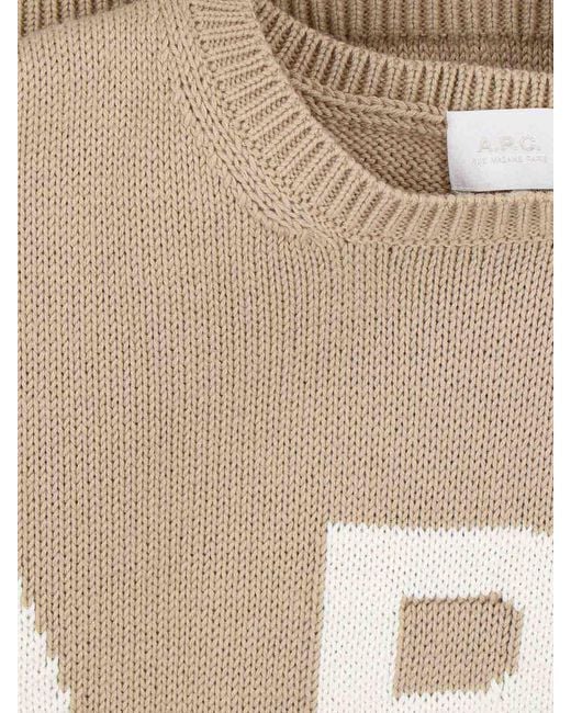 A.P.C. Natural Logo Sweater for men