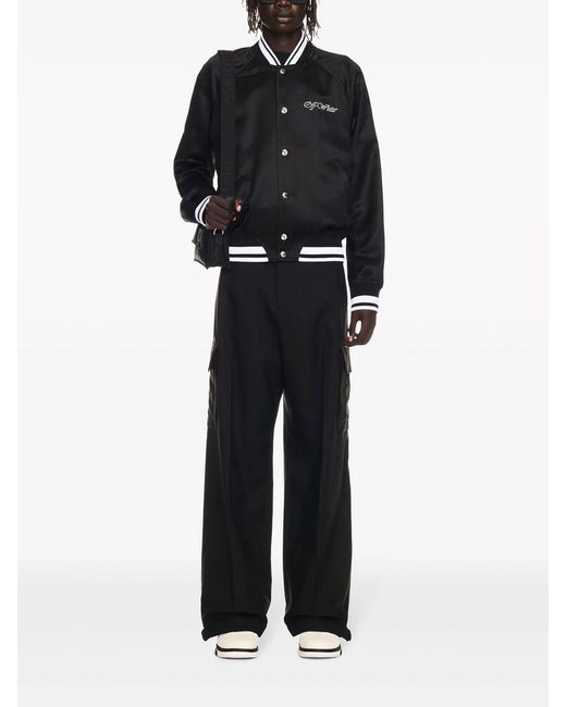 Off-White c/o Virgil Abloh Black Bomber Jackets for men