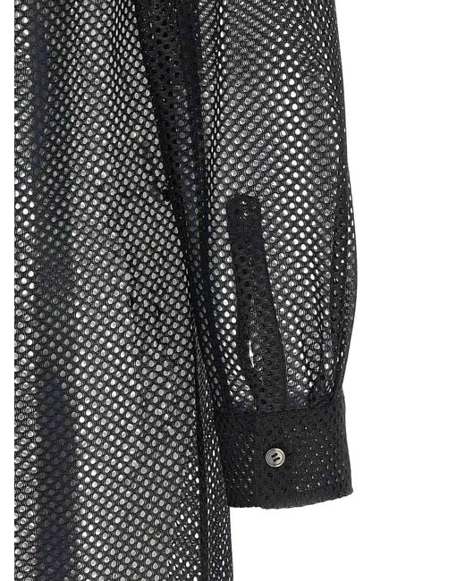 Comme des Garçons Gray Mesh Shirt for men