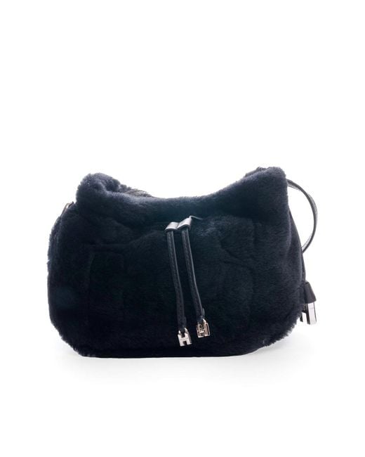 Hogan Blue Hocket Sheepskin Bucket Bag