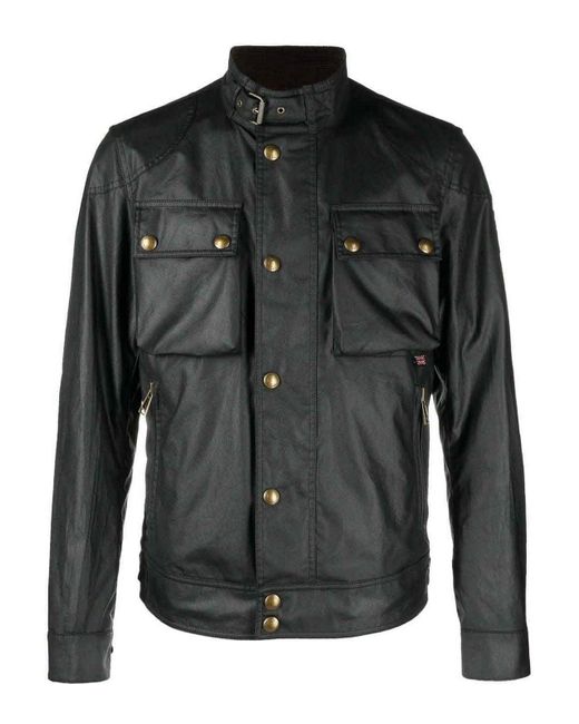 Belstaff Black Waxed Jacket for men