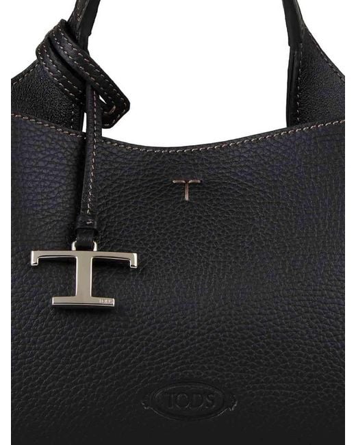Tod's Black T Timeless Micro Leather Handbag