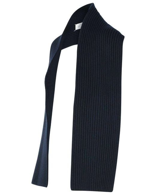 Maison Margiela Blue Virgin Wool Scarf for men