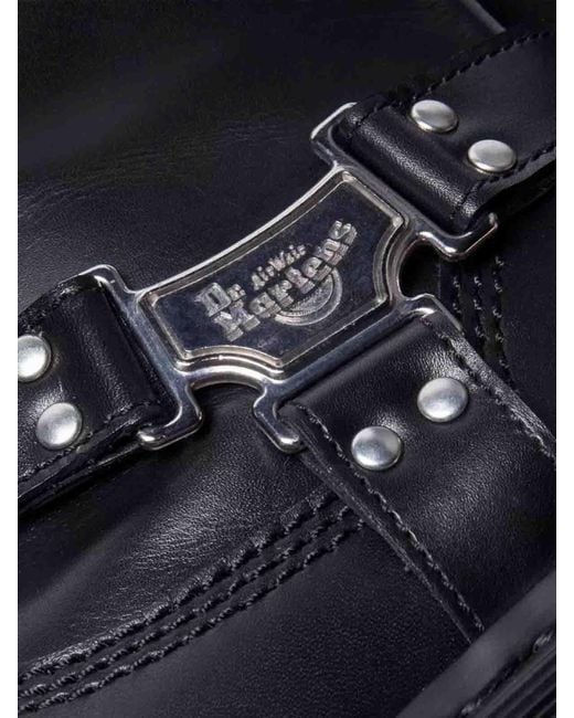 Dr. Martens Black Anistone Hi Biker Boots