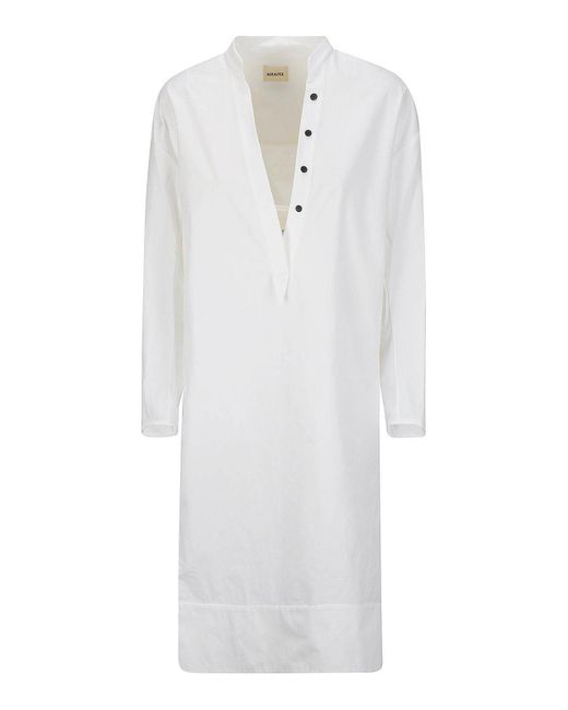 Khaite White Oversized Dress