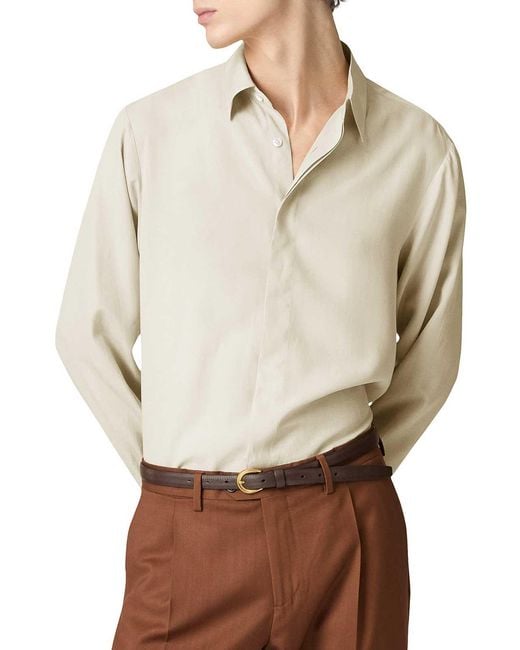 Lardini White Linen And Natural Fiber Shirt for men
