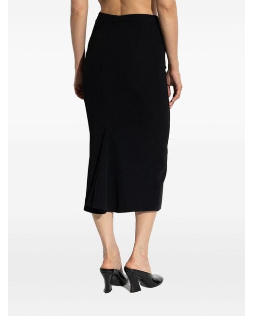 Givenchy Black Midi Skirt With Zip