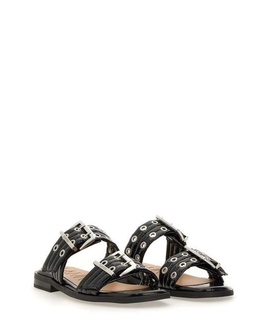 Ganni Black Sandal With Buckle