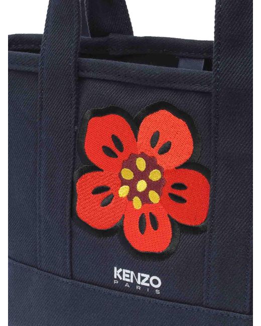 KENZO Blue Small Boke Flower Tote Bag for men