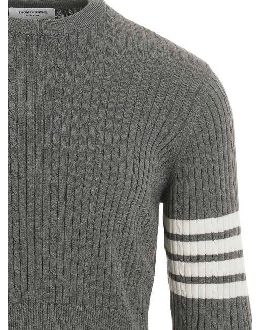 Thom Browne Gray Sweater for men