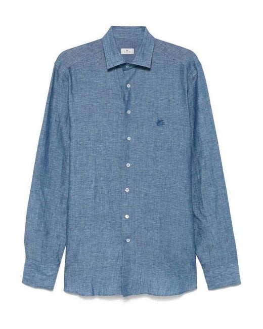 Etro Blue Casual Jacket for men