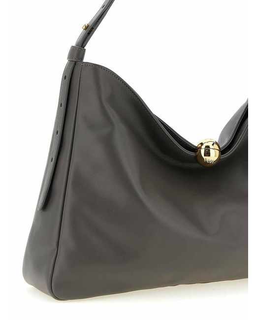Furla Black Large Shoulder Bag
