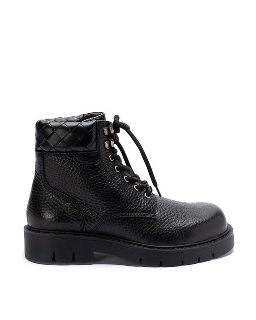 Bottega Veneta Black 'Haddock Ankle Boot' for men