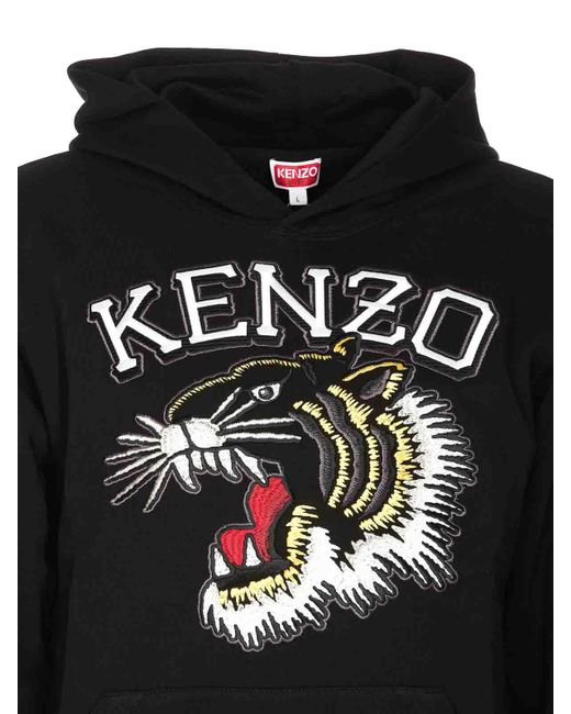 KENZO Black Tiger Varsity Hoodie for men