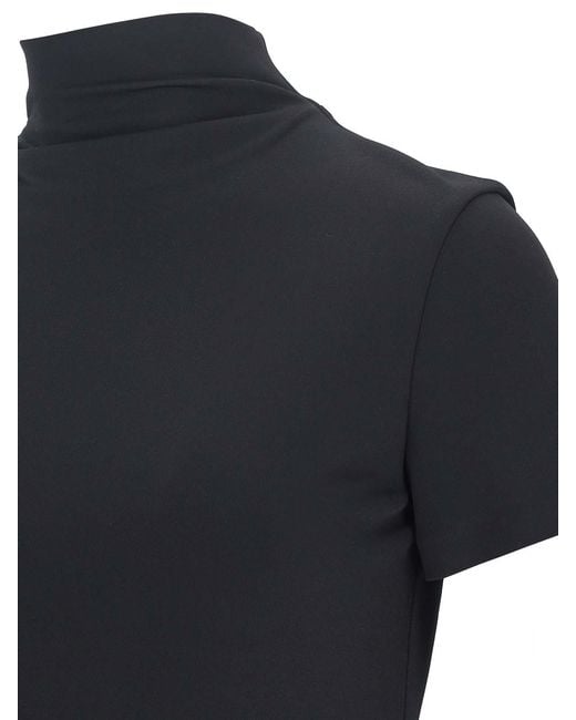 Jil Sander Black Layered Midi Dress